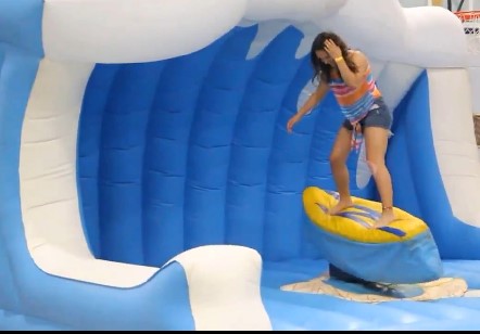 inflatable double surfing simulator