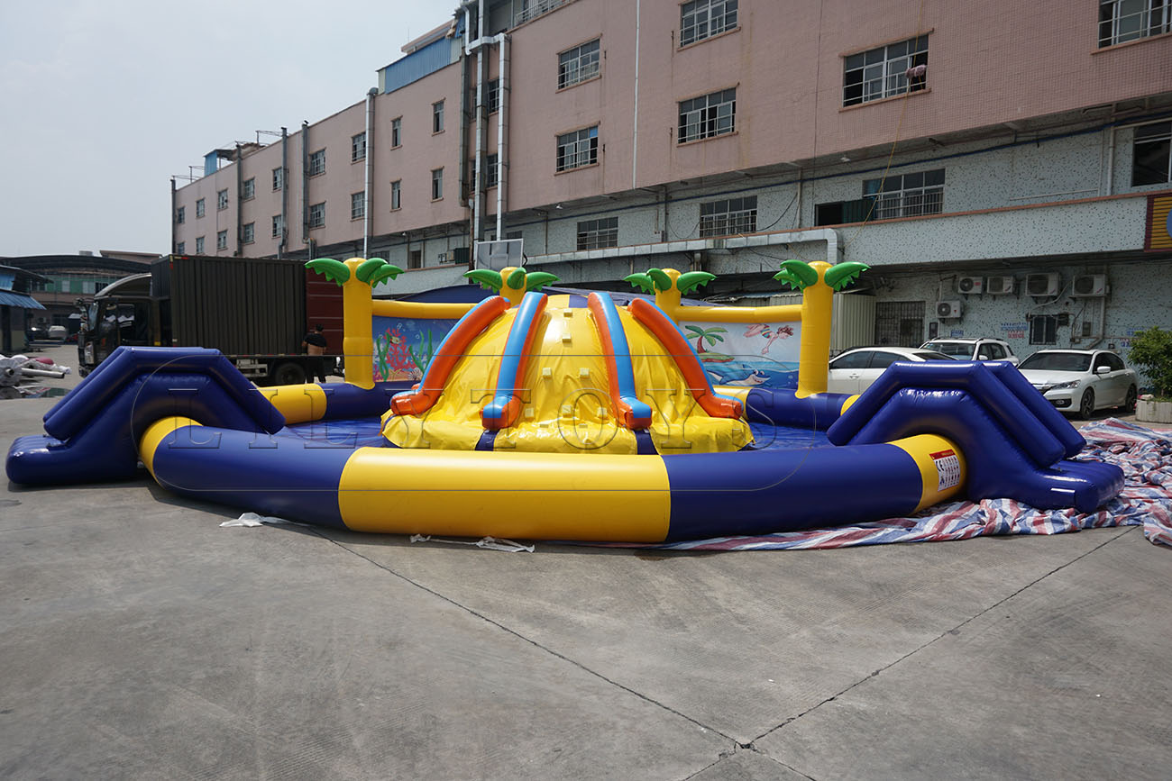 inflatable tropical island water park