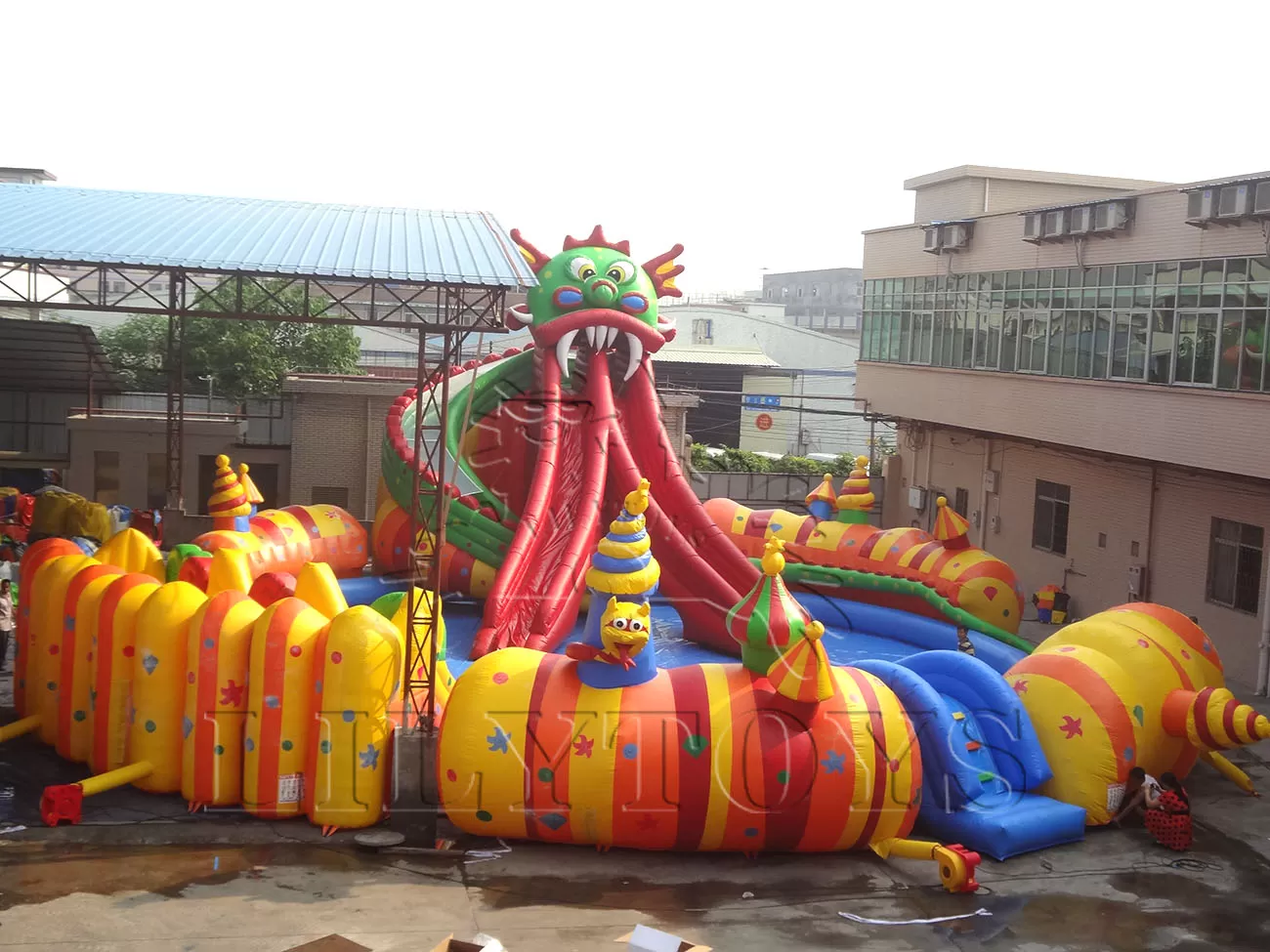 dragon inflatable water park for kids and adults