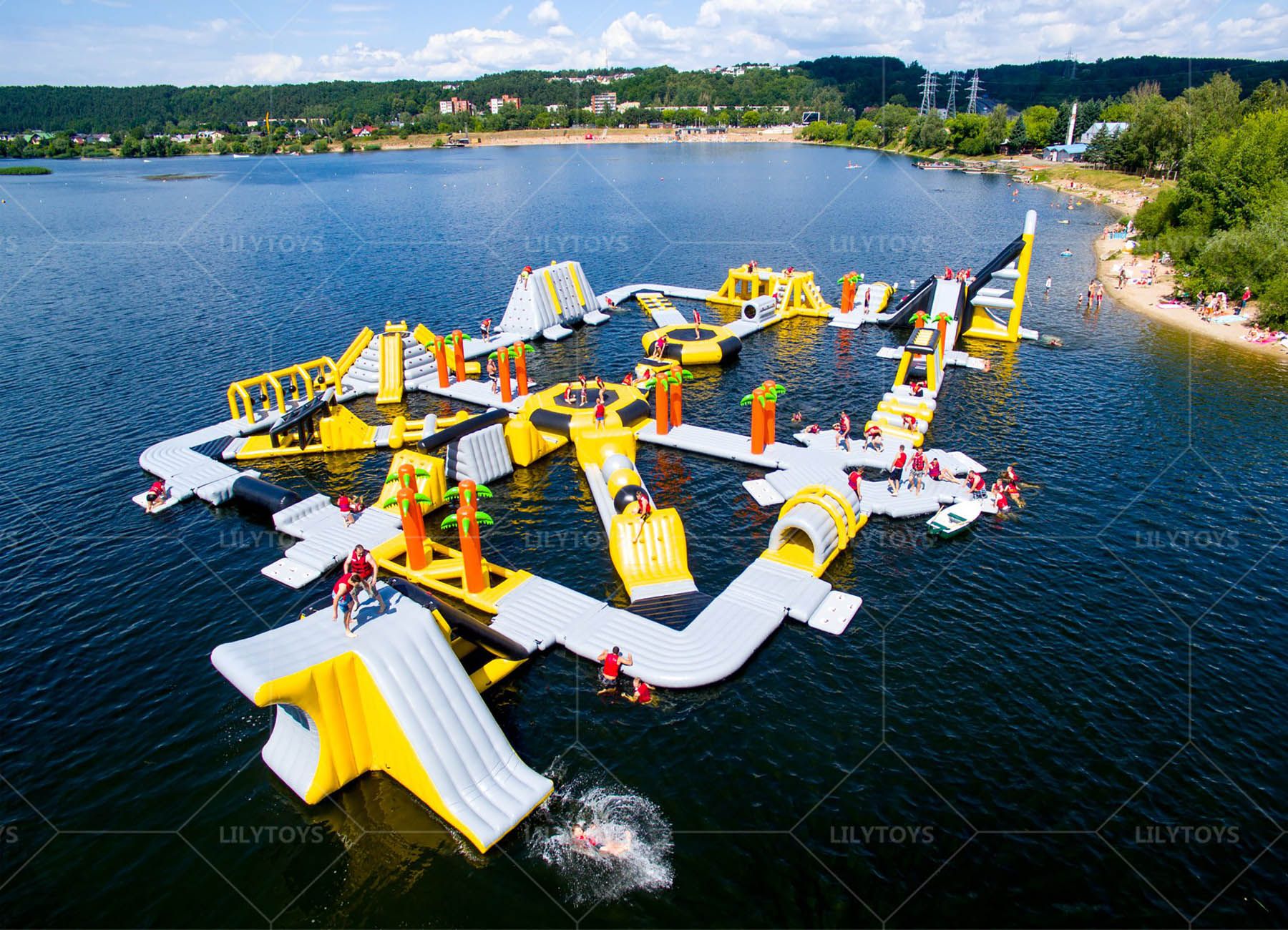 aqua park obstacle for lake