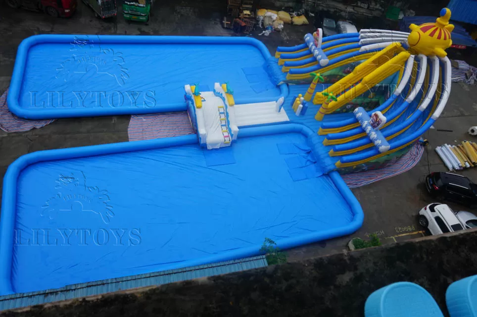 lilytoys ocean inflatable water slide with pool park