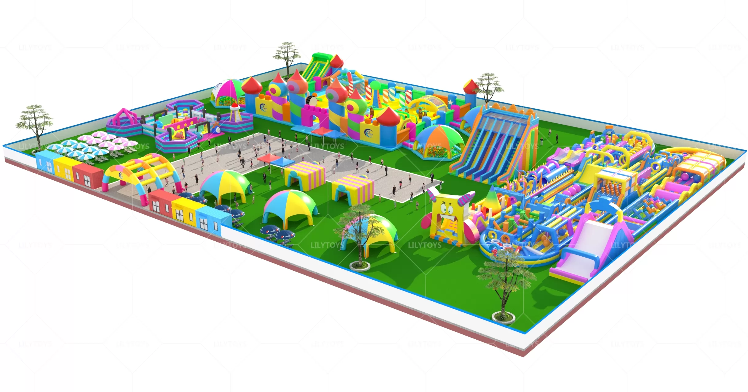 OEM customzied inflatable big bounce amusementpark