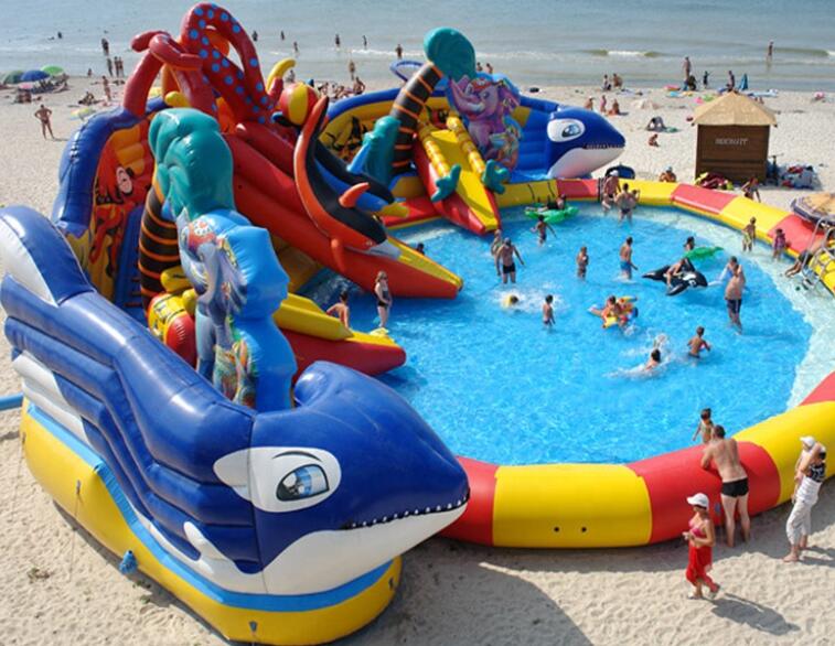 happy dophin big inflatable water park