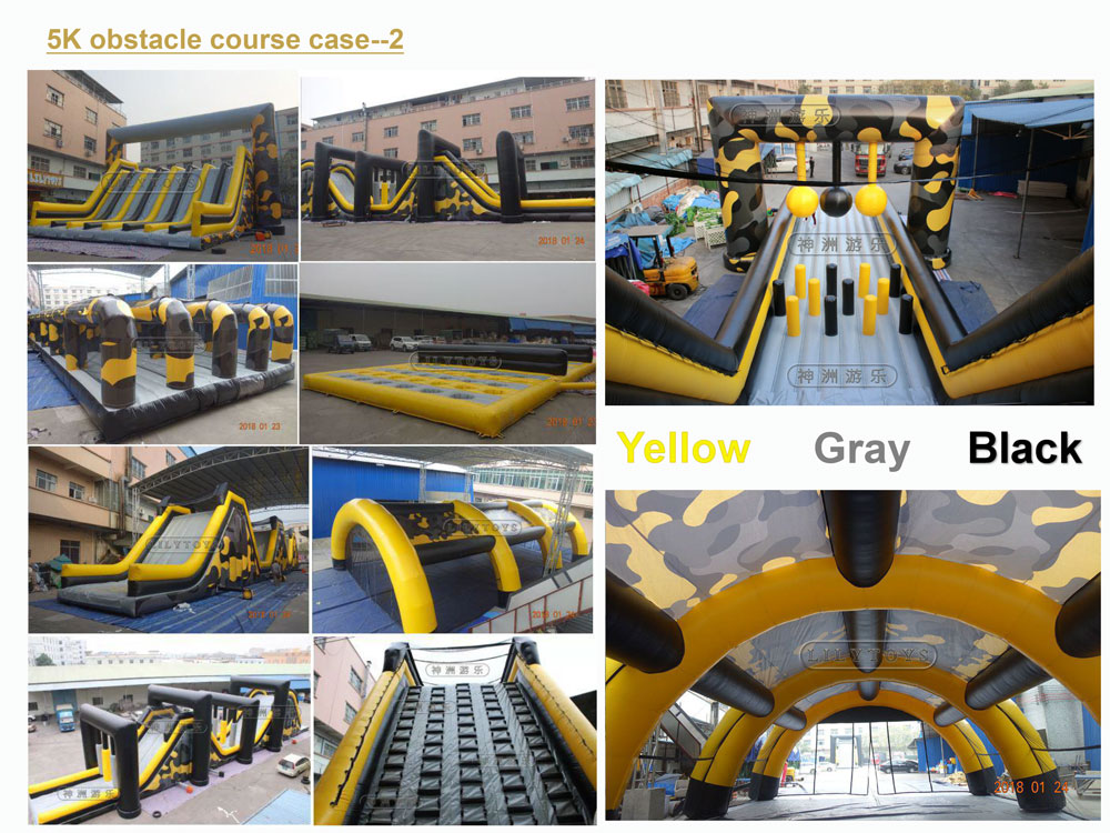 Giant inflatable obstacle course