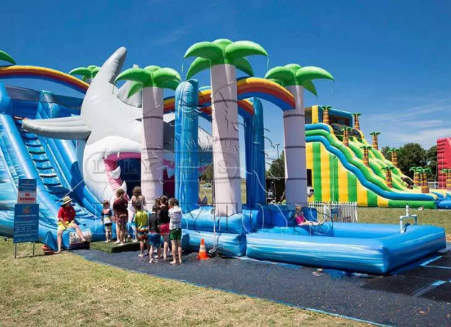 Inflatable water slide