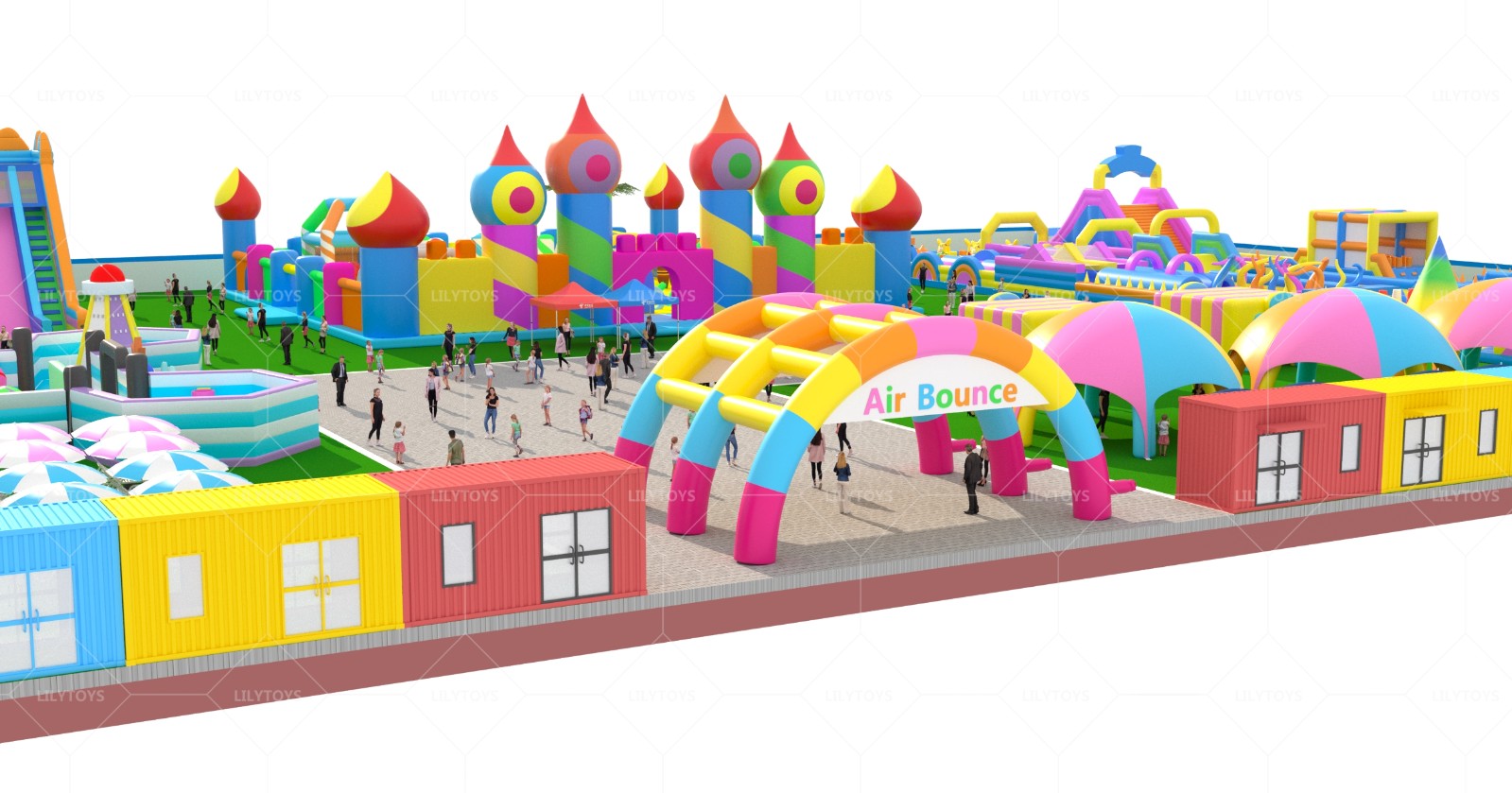 OEM customzied inflatable big bounce amusementpark