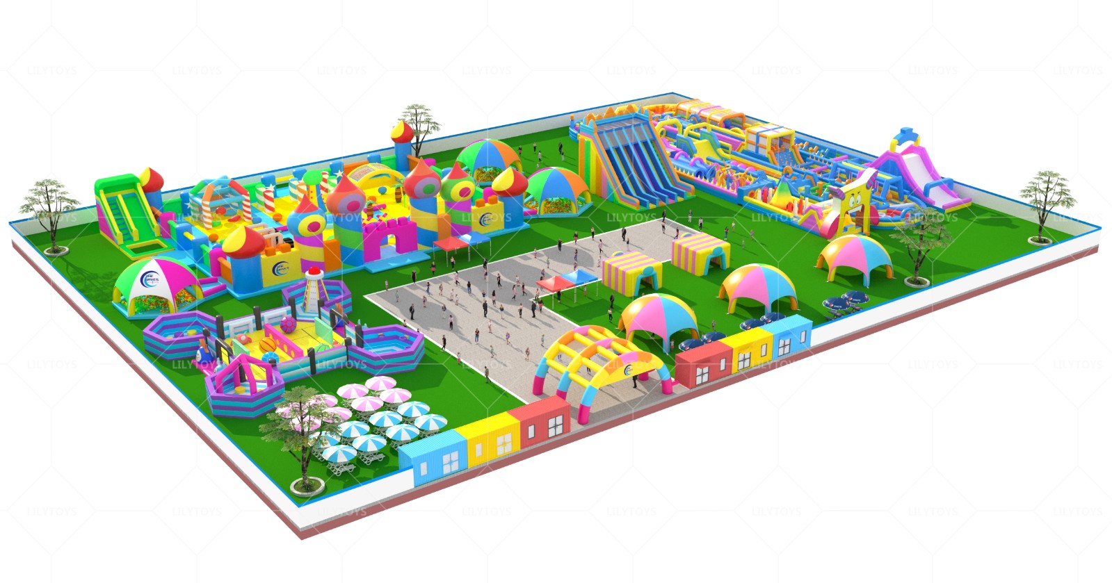 OEM customzied inflatable big bounce amusementpark