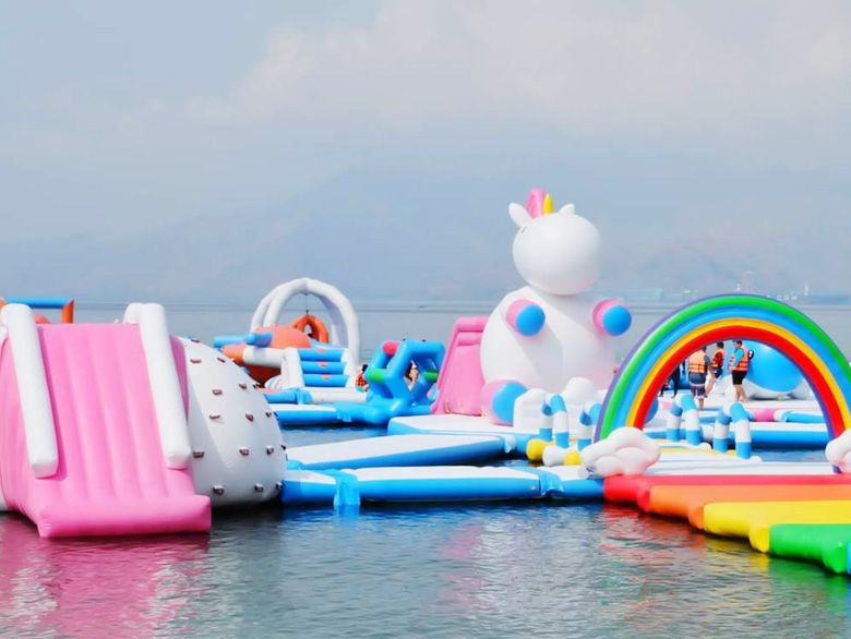 Floating water park