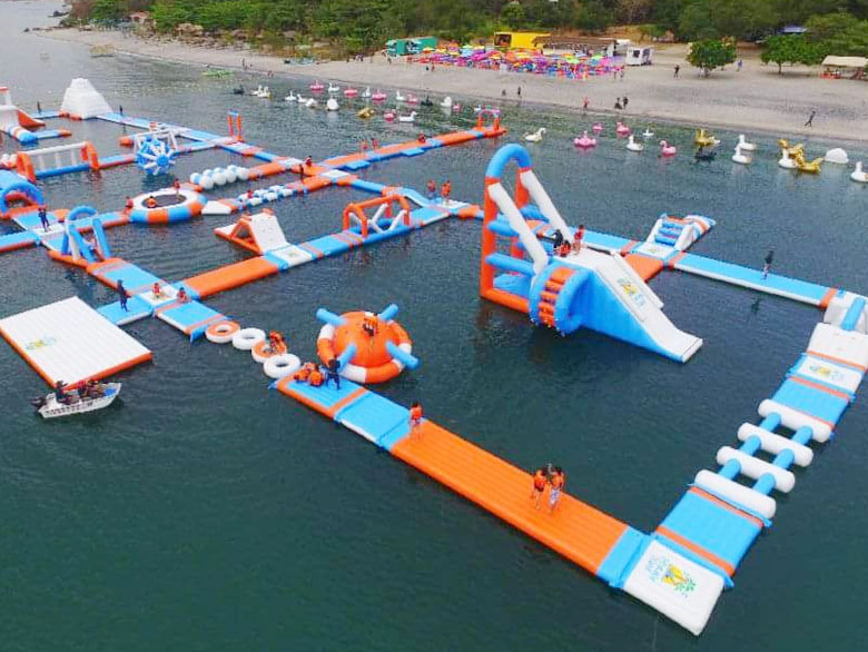 Floating water park