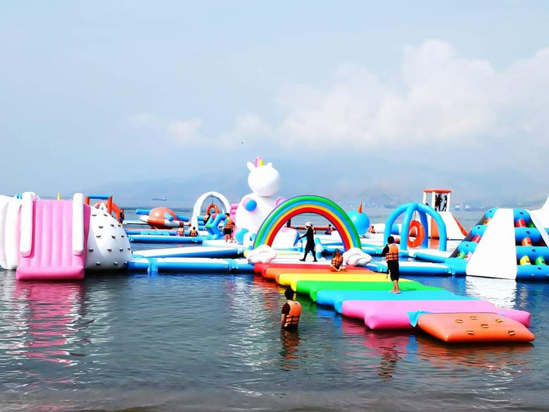 Floating water park