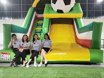 soccer football inflatable soap field