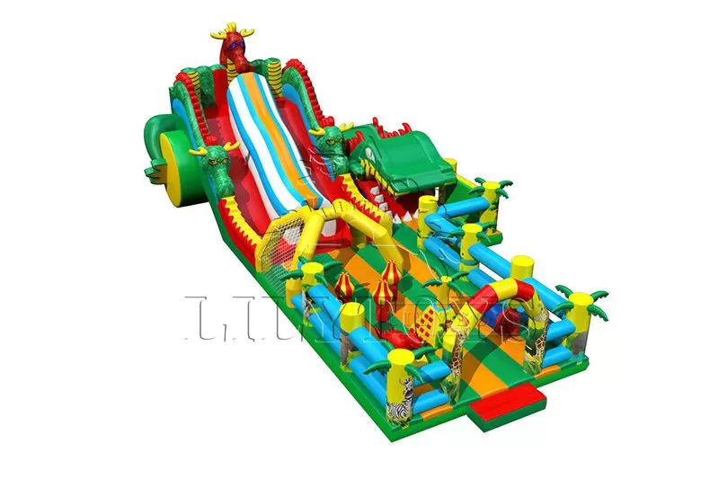 Lilytoys infatlabe amusement park playhouse  for kids trampoline jungle park bounce castle durable customized slide funcity