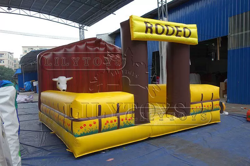 0.55mm pvc tarpaulin inflatable mechanical bull sport game crazy machine bull interactive game for commerce