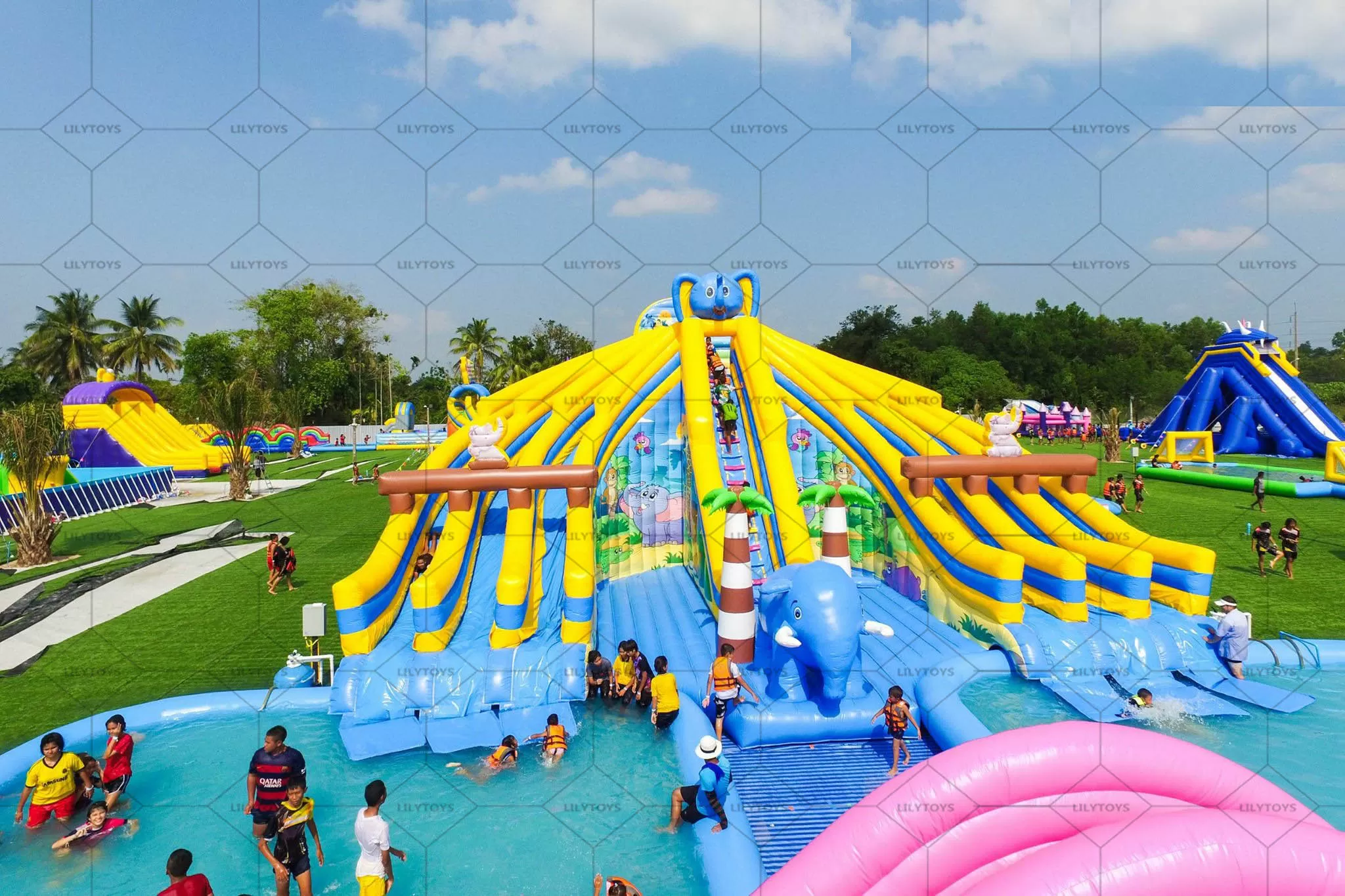 Inflatable ground Water park -03