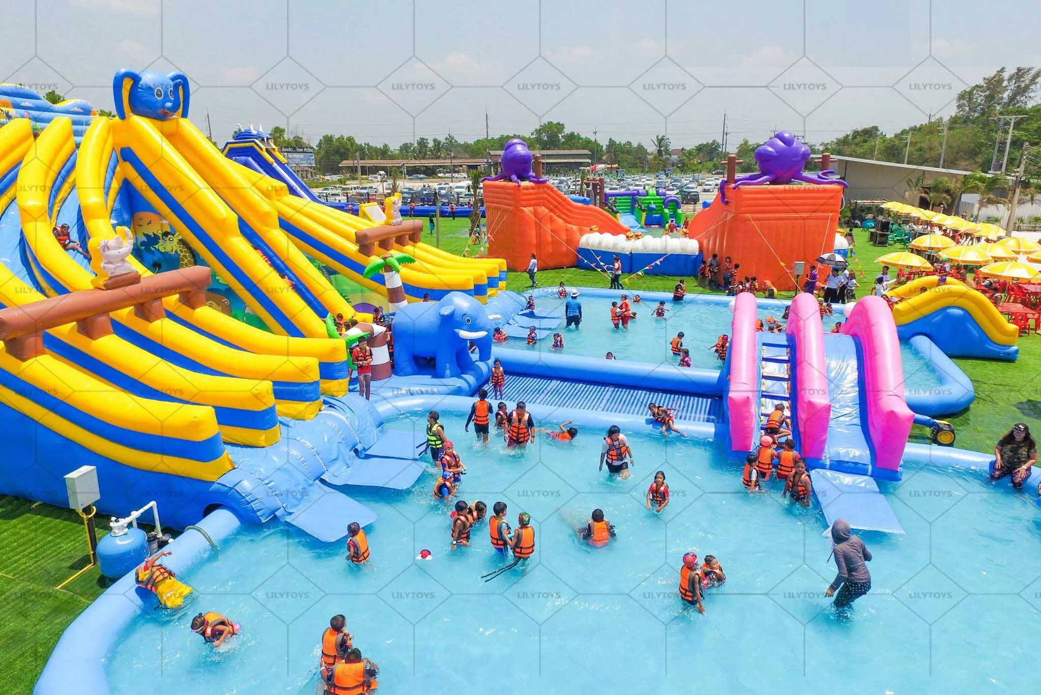 Inflatable ground Water park -03