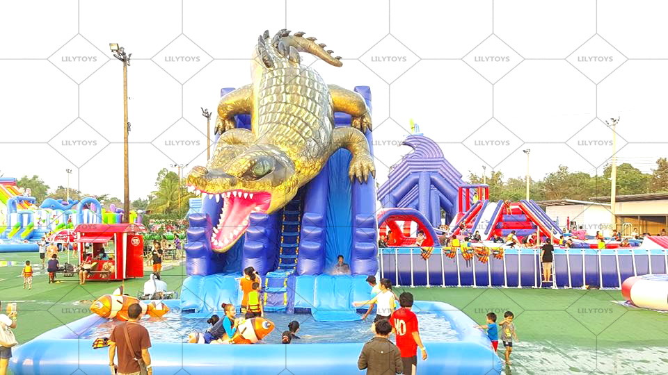 crocodile water slide
