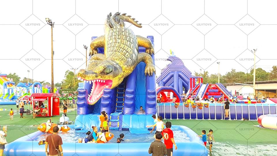 crocodile water slide