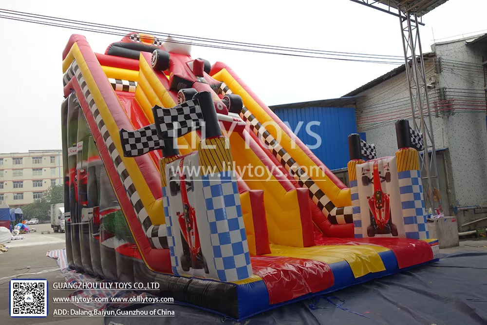 race car inflatable slide