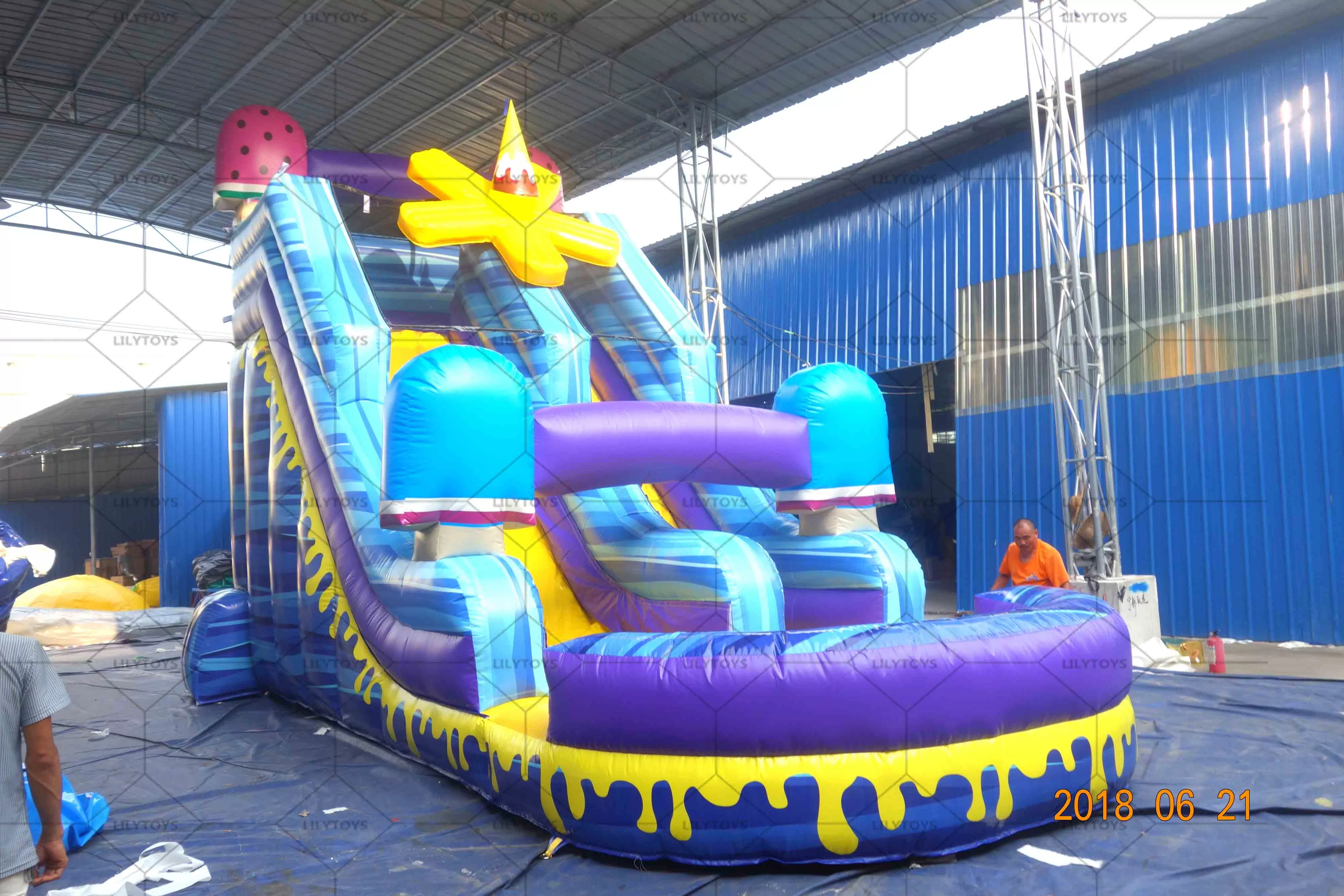 Ice Cream Inflatable Water Slide