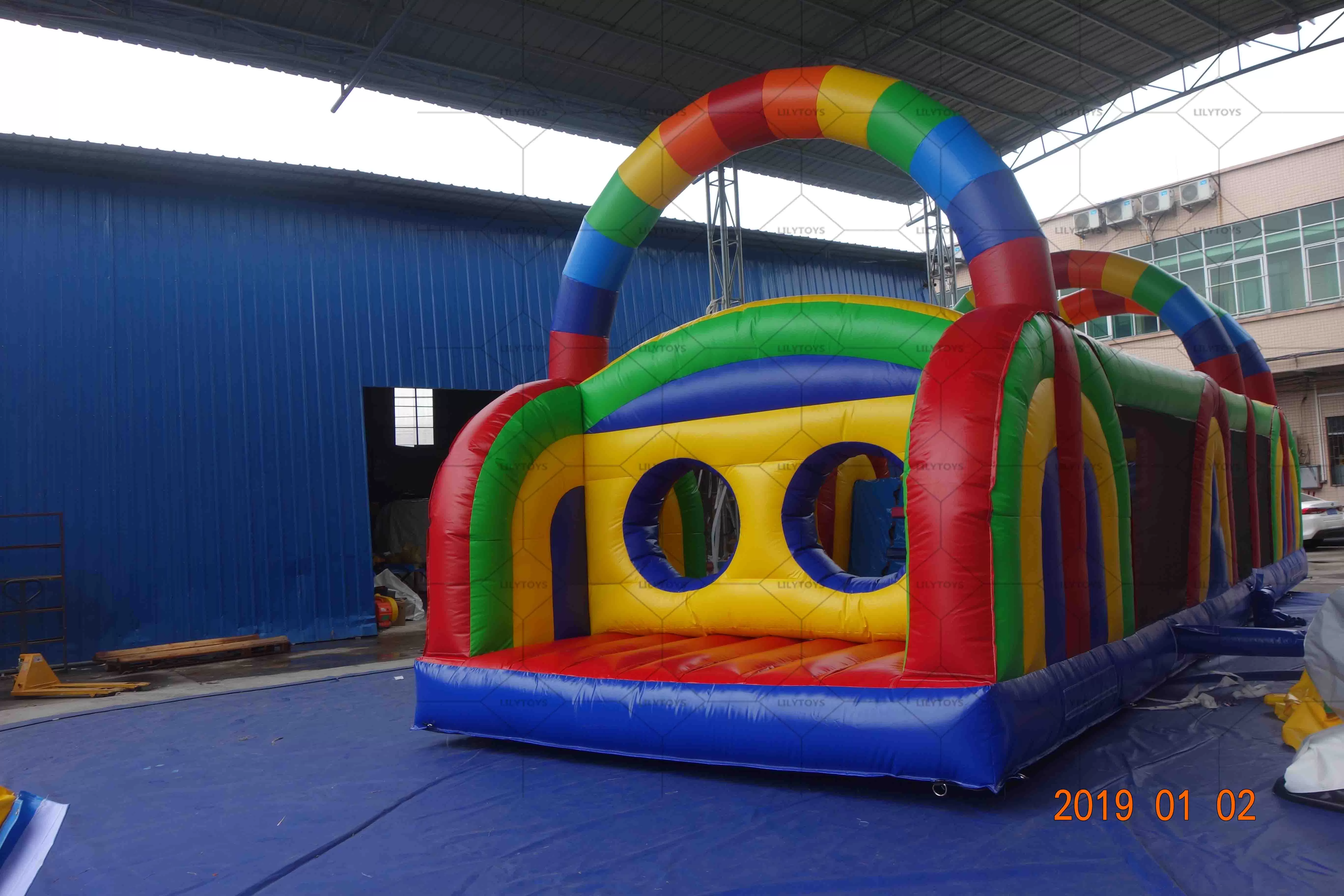 rainbow inflatable obstacle