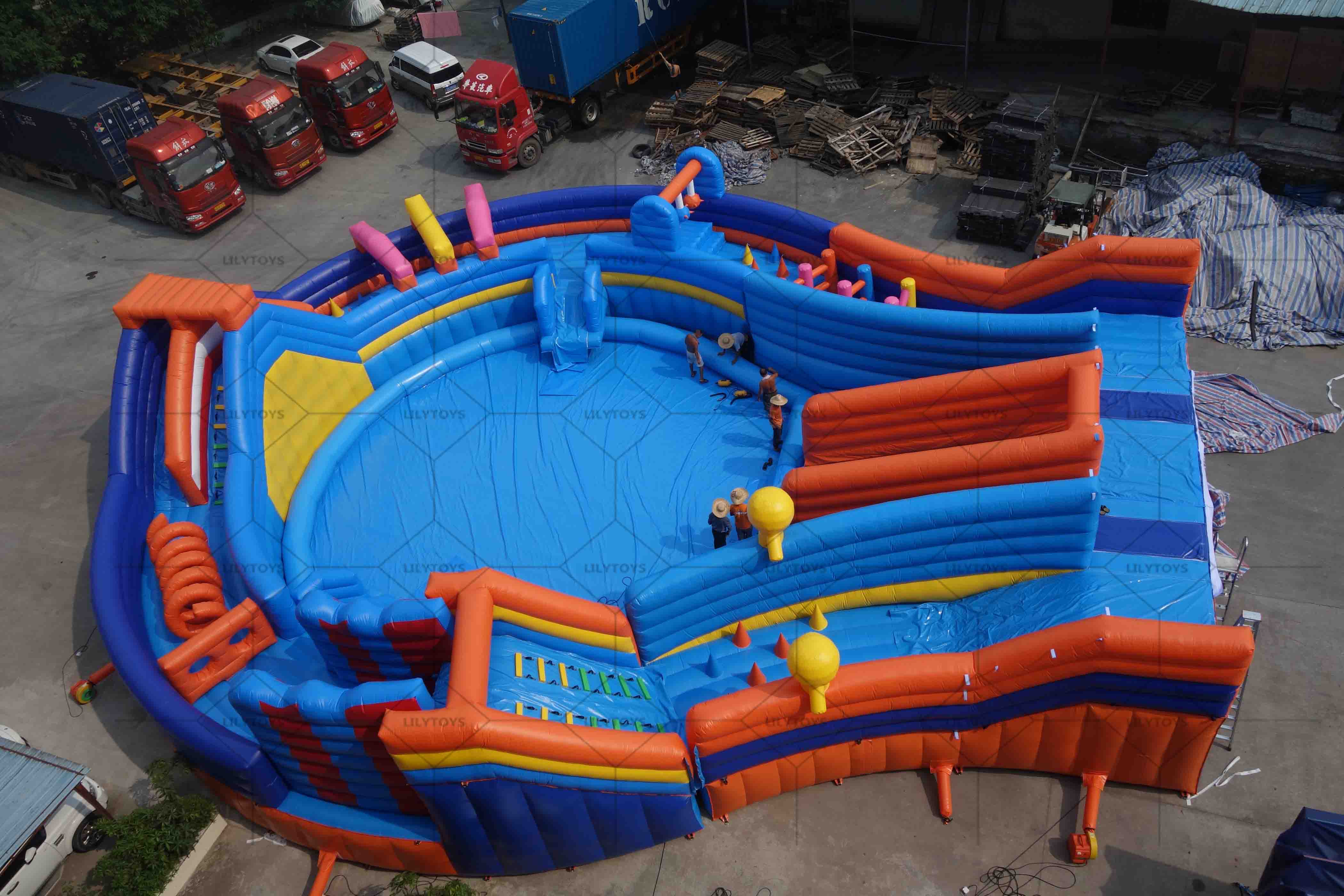 New water obstacle inflatable park