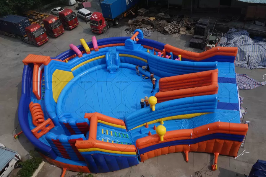 New water obstacle inflatable park
