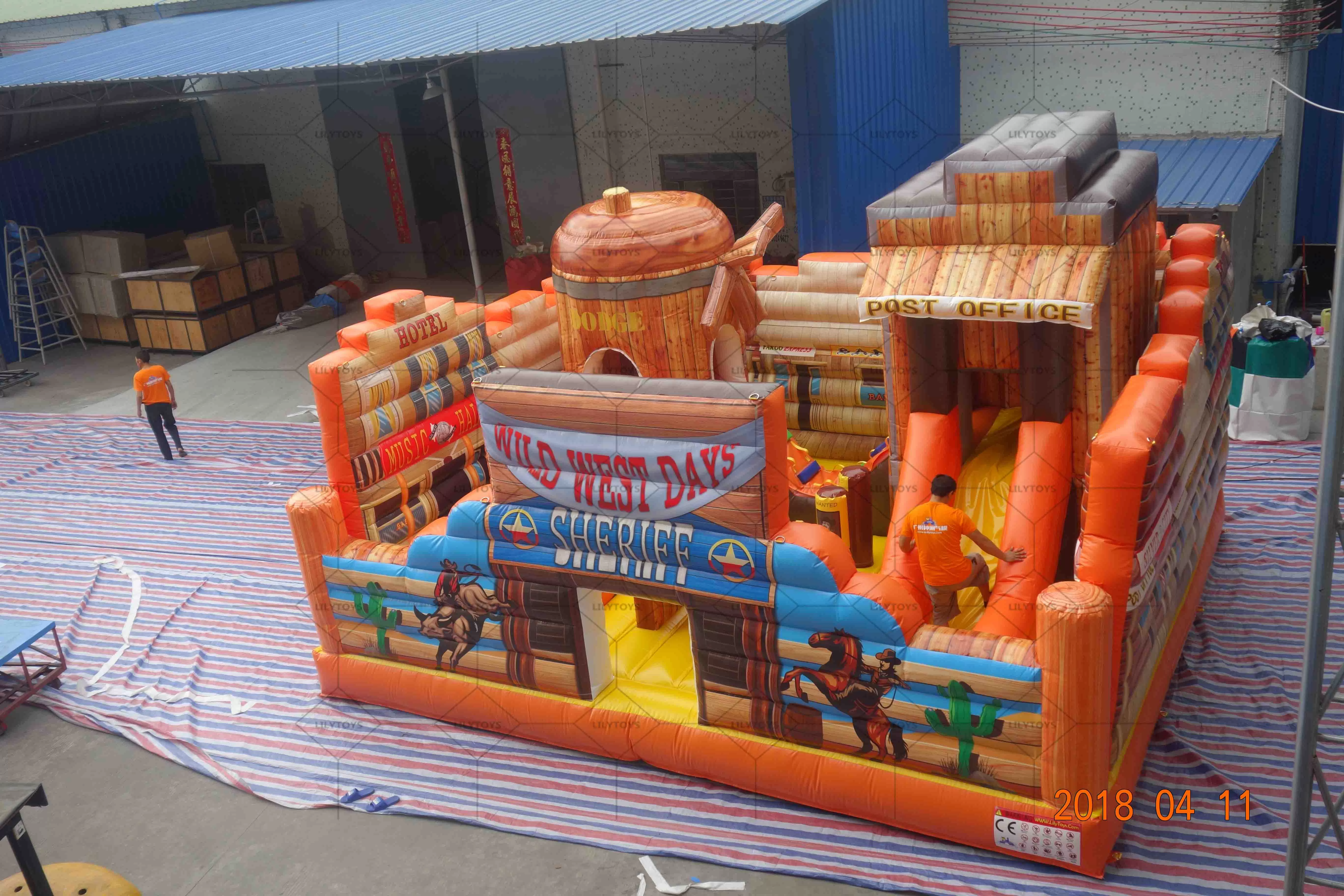 cowboy inflatable castle