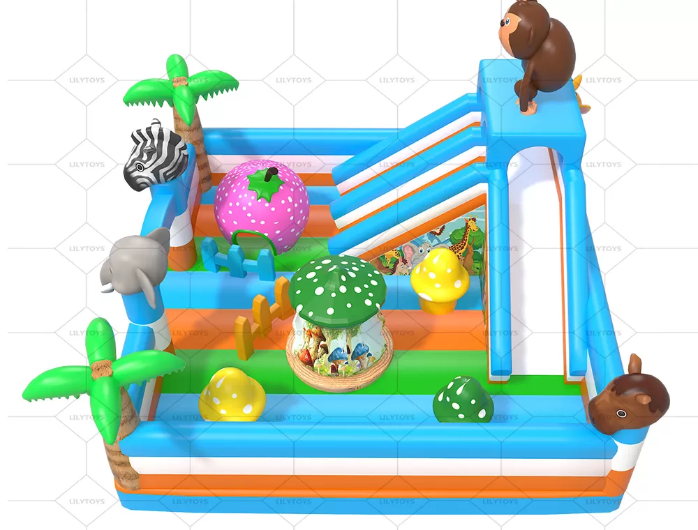 inflatable animal park bounce combo jumping