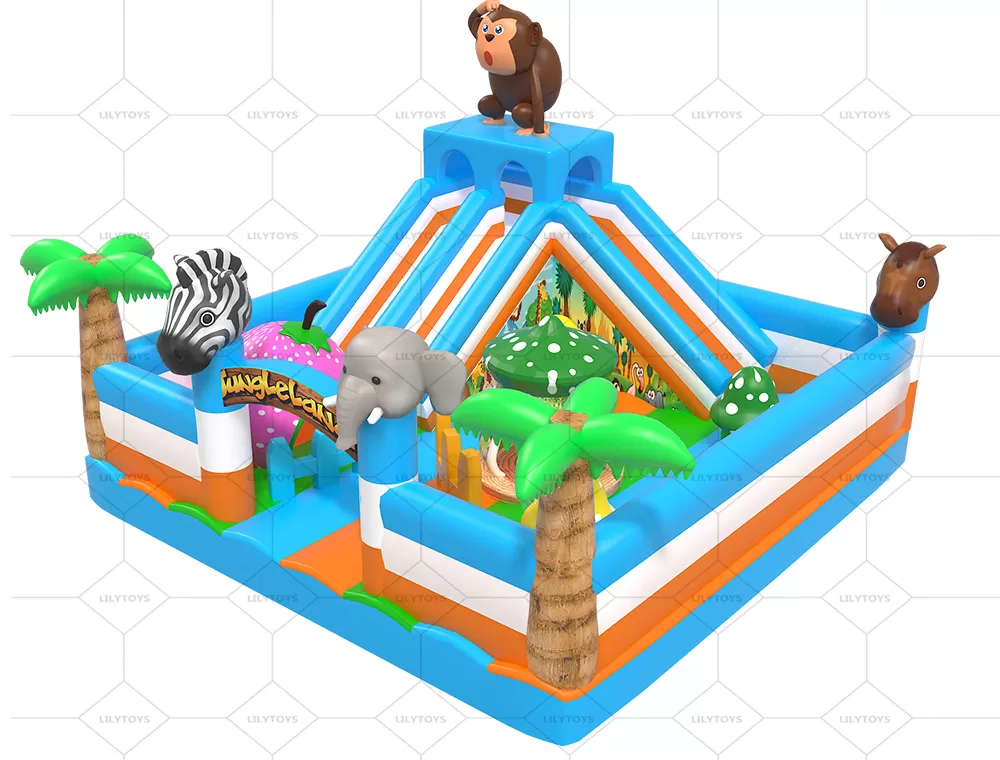 inflatable animal park bounce combo jumping