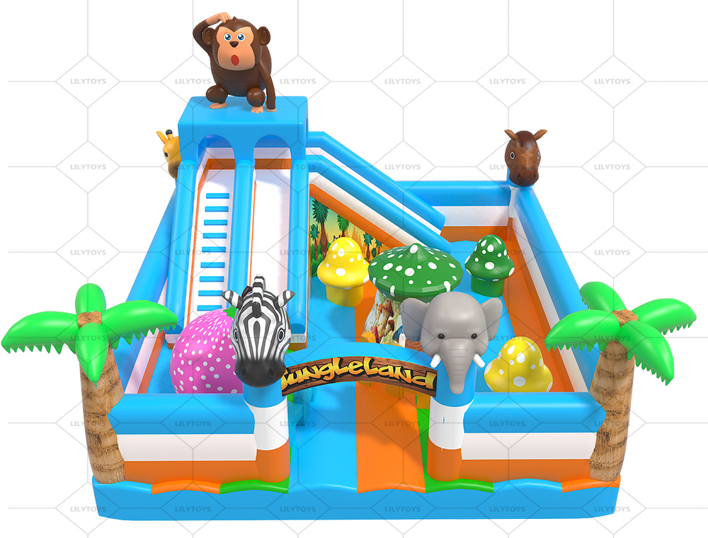 inflatable animal park bounce combo jumping