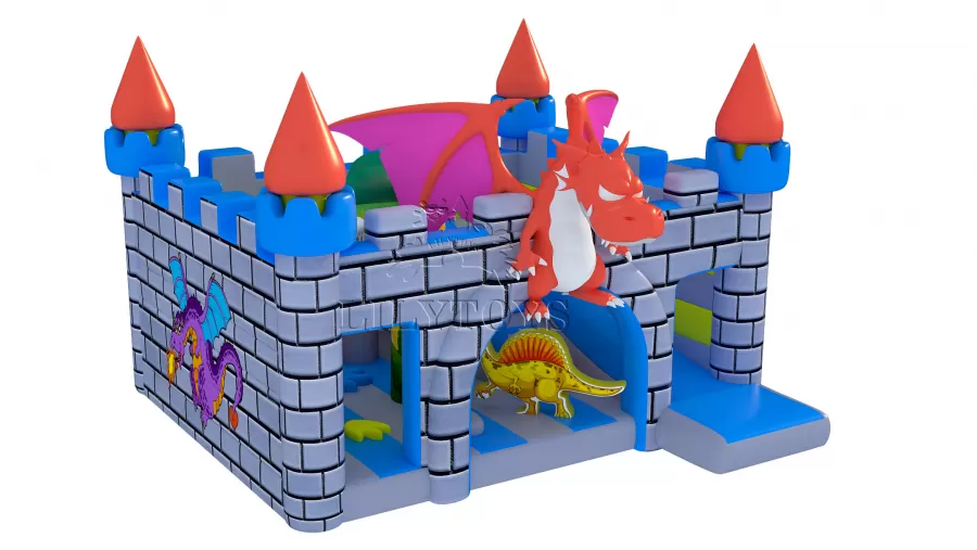 New inflatable castle bounce with slide