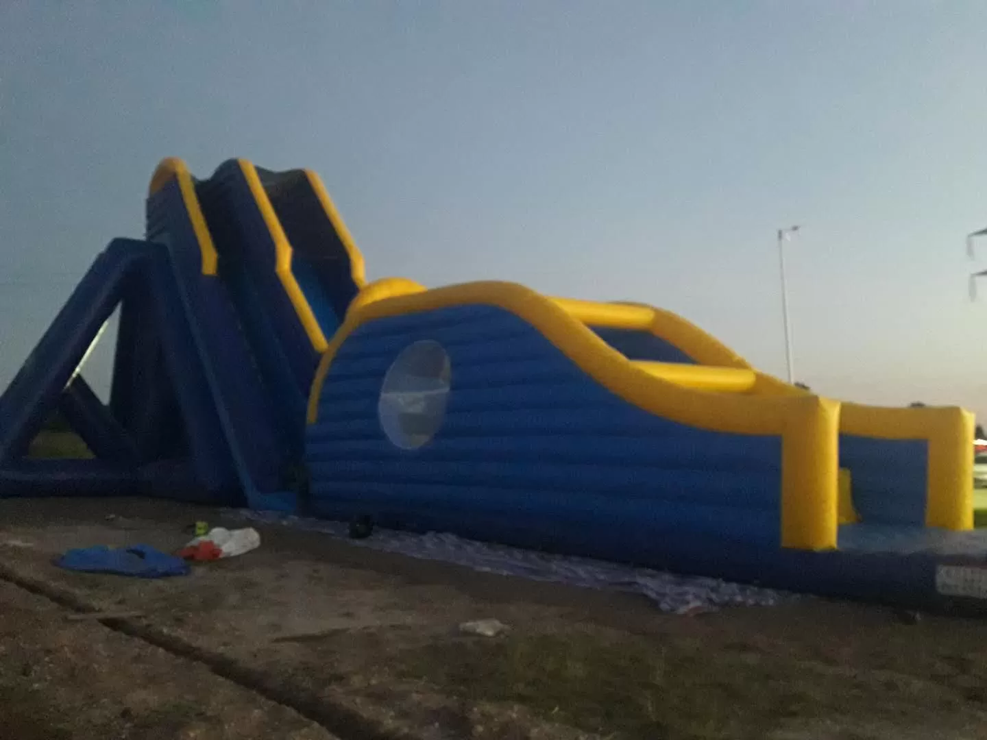 big slide with pool water park