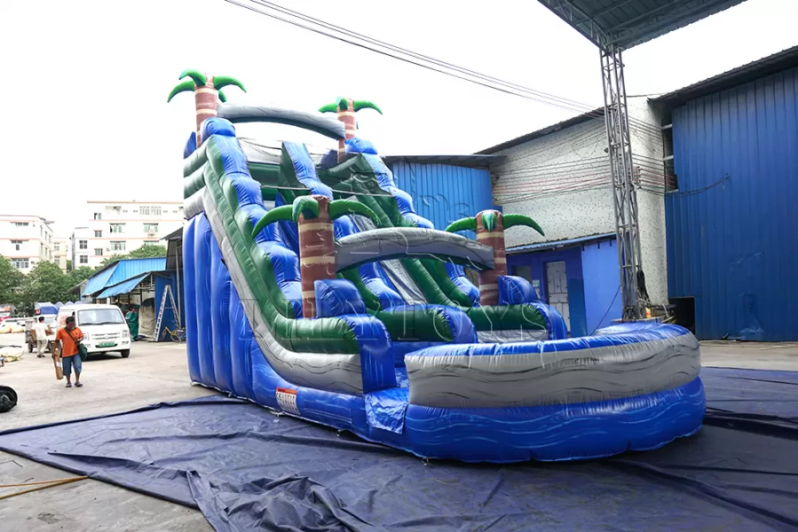 33ft giant inflatable water slide blue