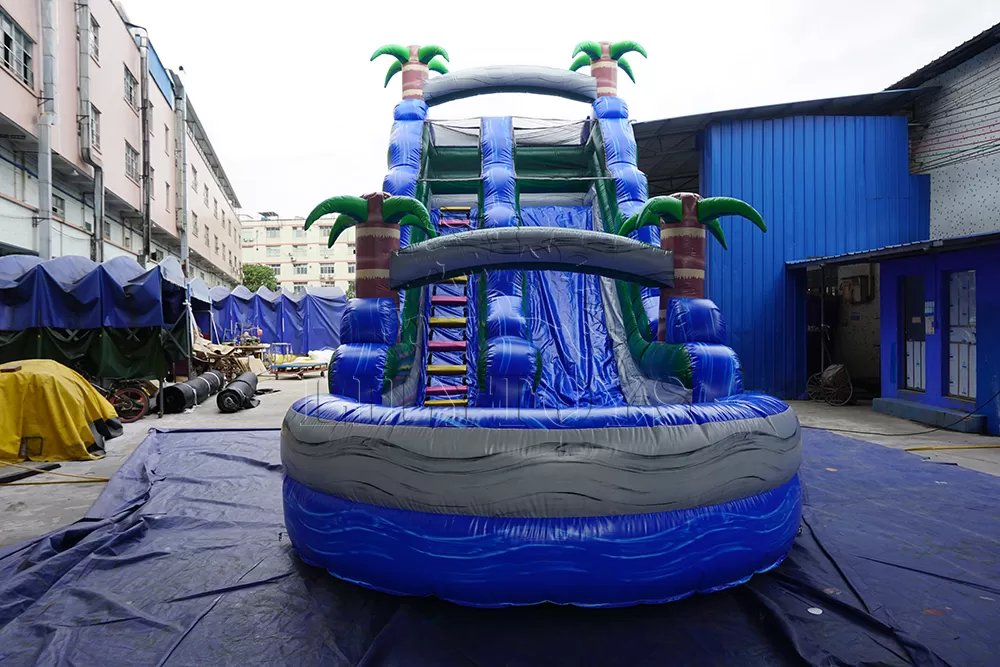 33ft giant inflatable water slide blue