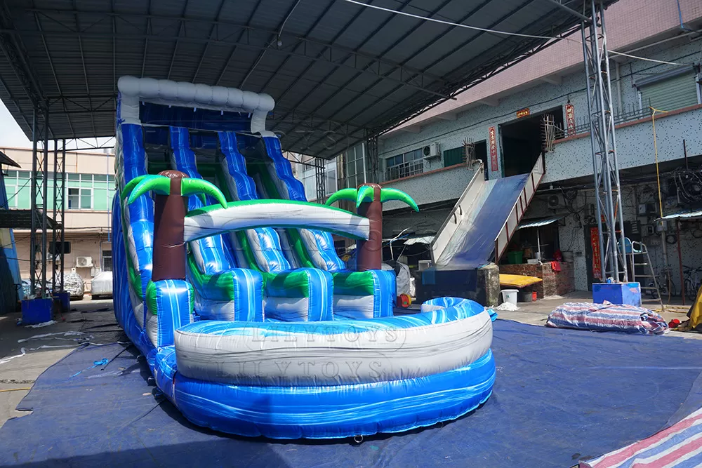 3 lanes giant inflatable water slide for sale