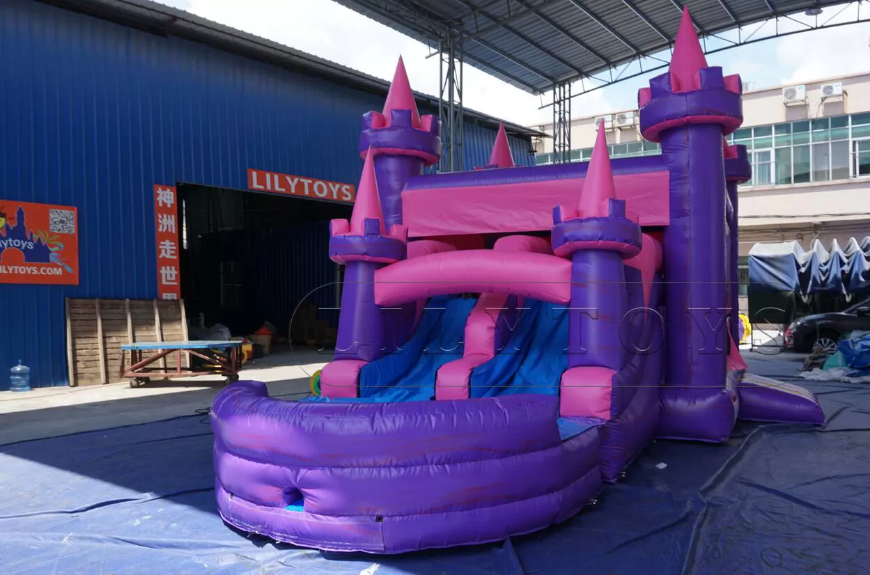 inflatable water slide with bounce combo