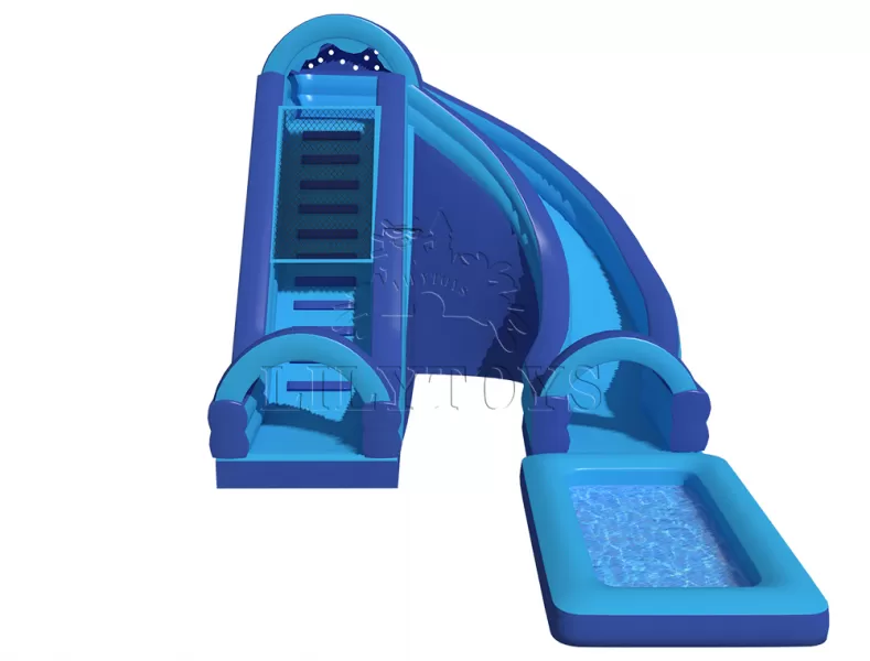 blue commercial water slide for park