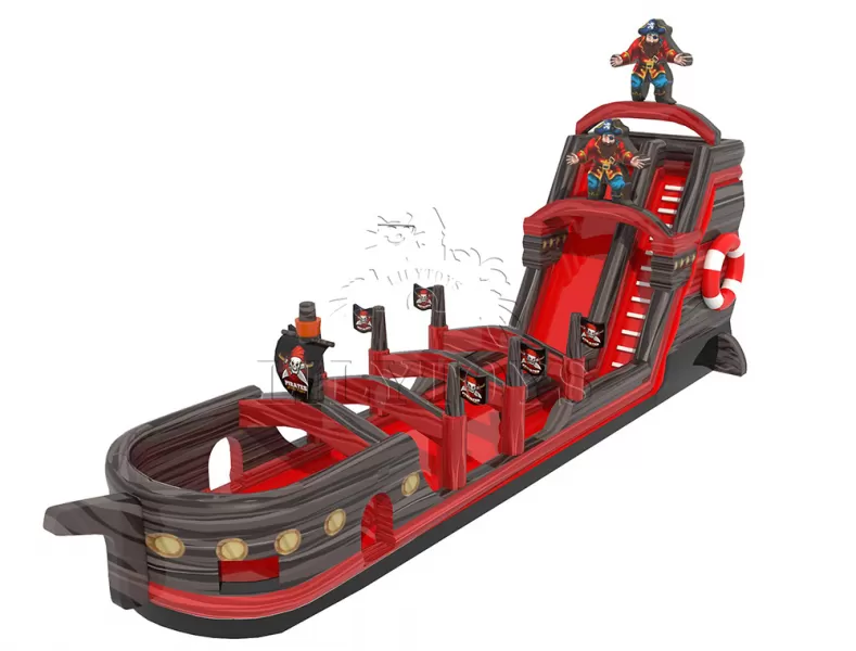 inflatable new pirate slide n slip bounce