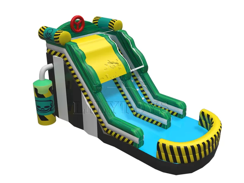 gas inflatable water slide