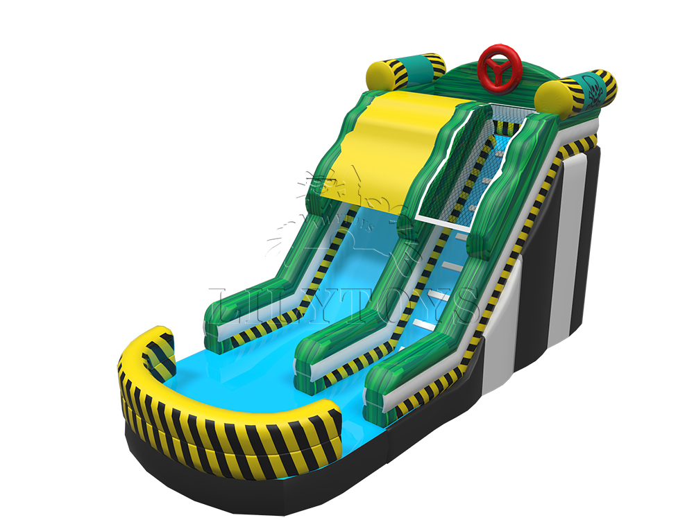gas inflatable water slide