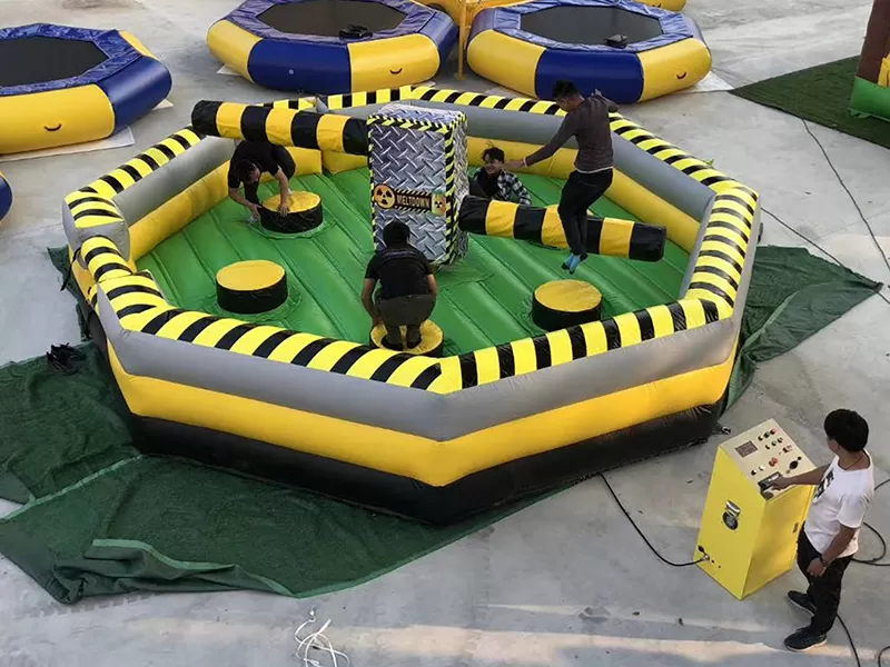 Mechanical 7m Wipe Out Games, Inflatable Meltdown Games,inflatable