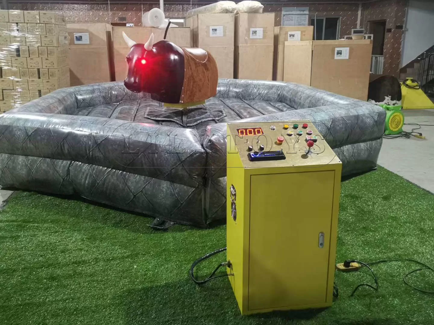 Inflatable interactive bull games