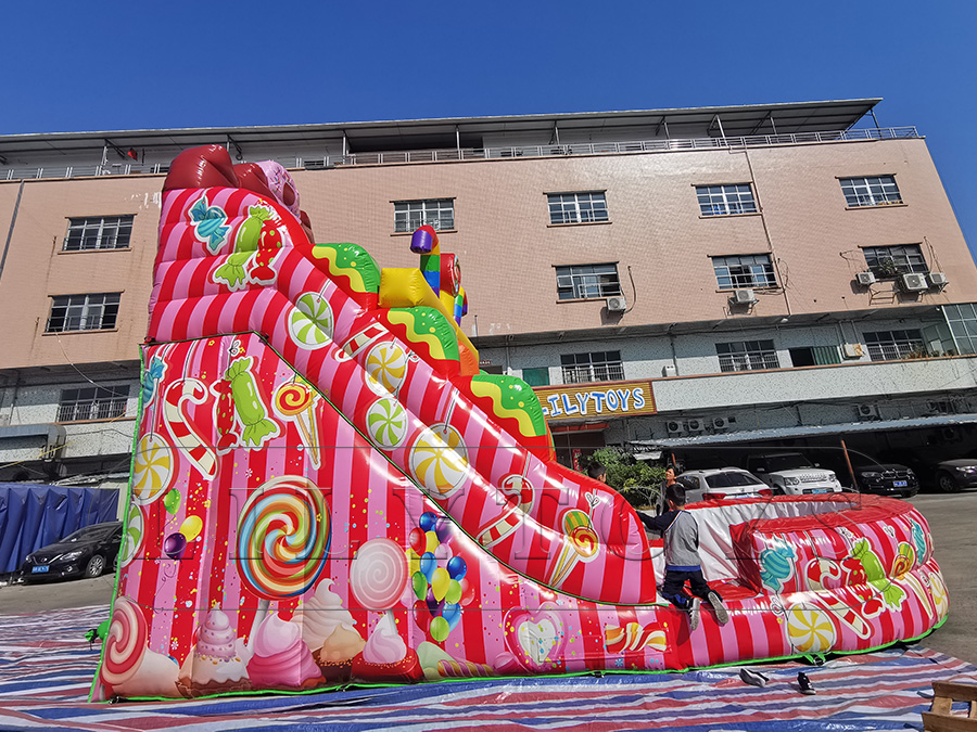 inflatable candy slide with water