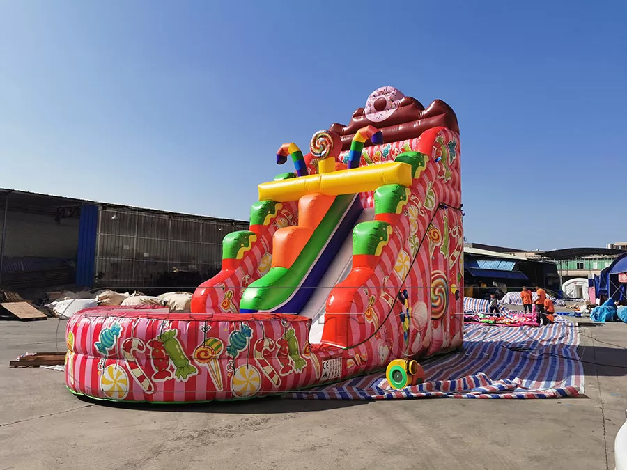 inflatable candy slide with water