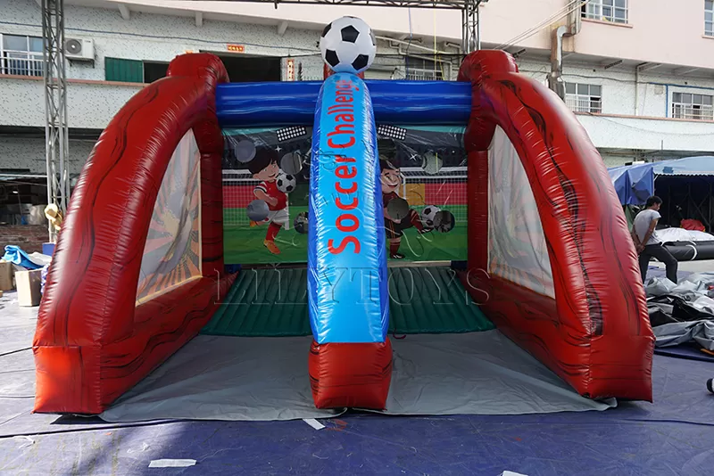 inflatable soccer challenge