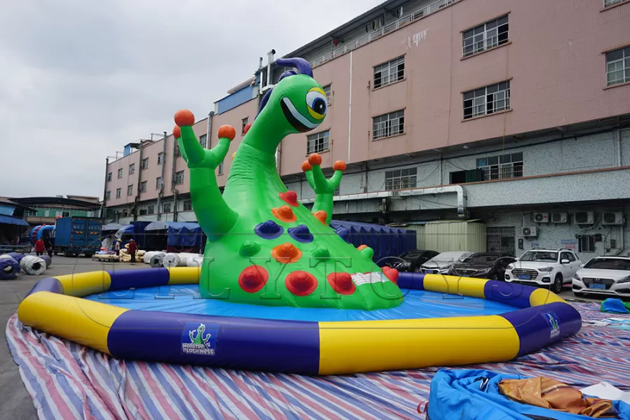 monster climbing inflatable water park