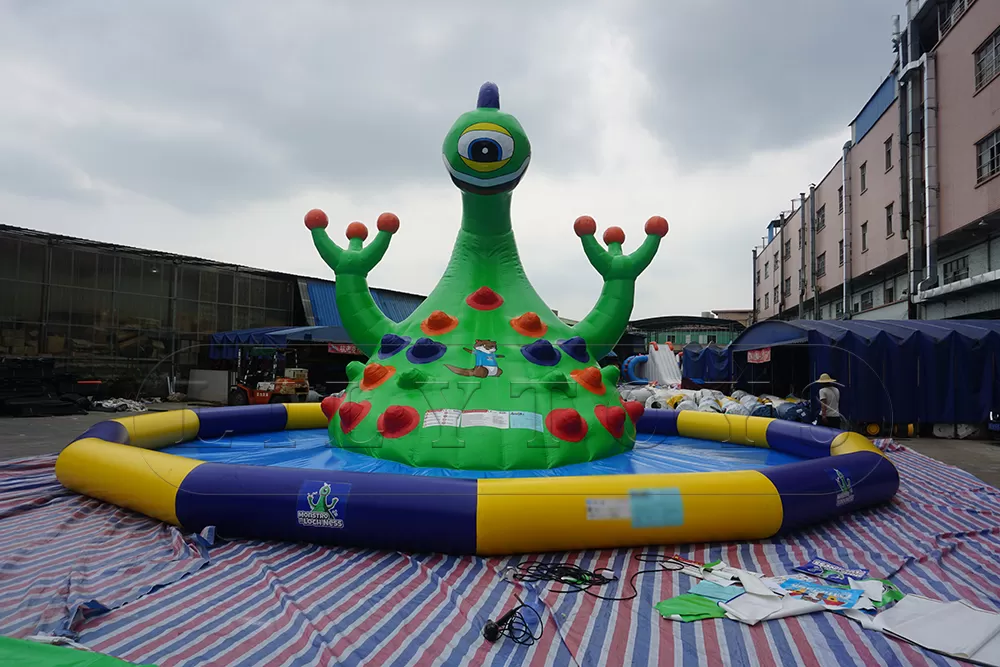 monster climbing inflatable water park