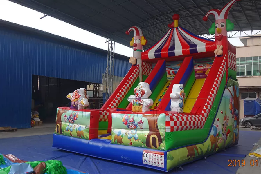 clown carnival slide bounce inflatable slide