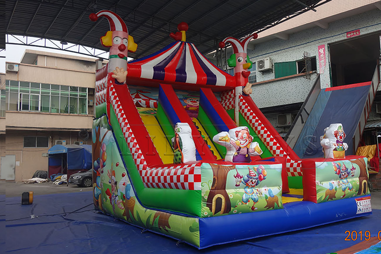 clown carnival slide bounce inflatable slide