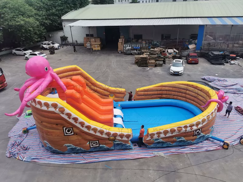 octopus pirte boat with pool
